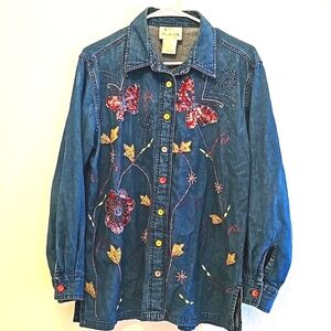 Beaded Button Down Shacket